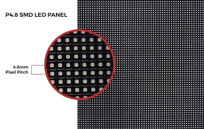 Paso de píxeles de 4 mm