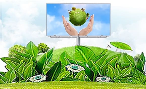 Green LED displays