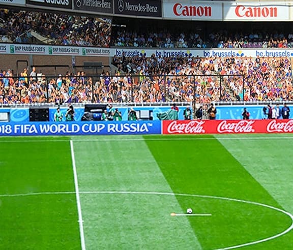 LED de publicidade de estádio de futebol