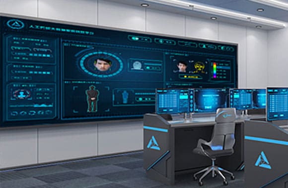 Salle de surveillance intérieure ultra haute définition de 200 m²